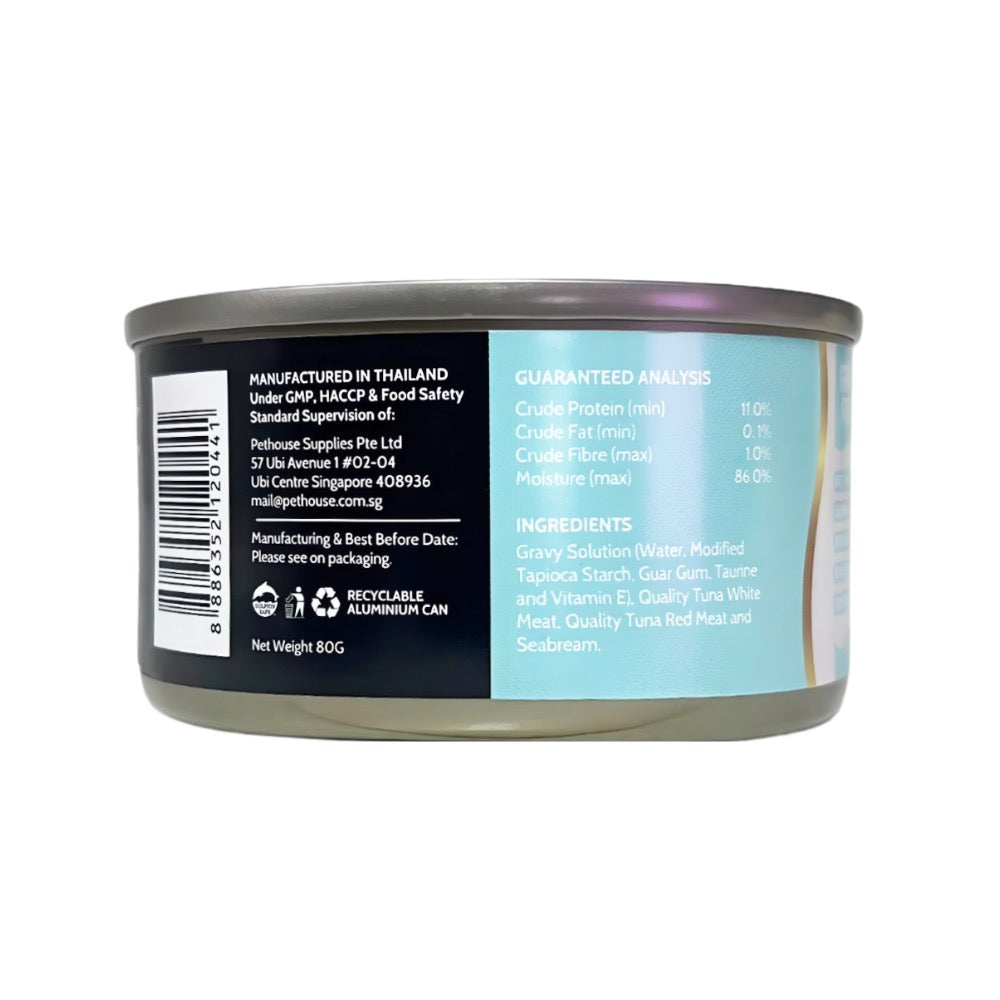 Angel Tuna & Seabream In Gravy Canned Cat Food 80g - Kohepets