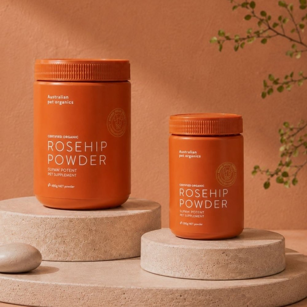 Australian Pet Organics Certified Organic Rosehip Powder Dog Supplement