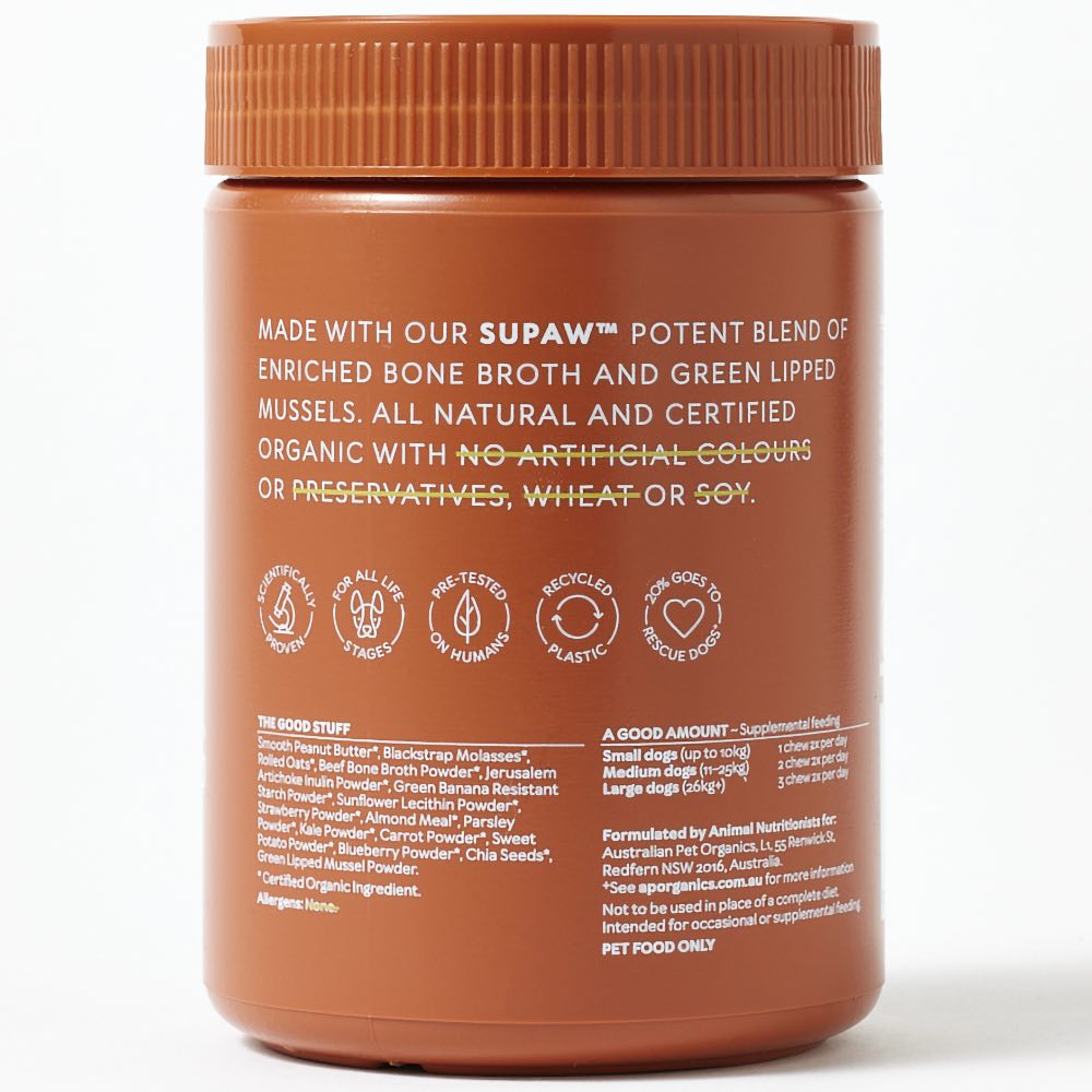 Australian Pet Organics Daily Wellbeing Vitamin Chew Dog Supplement 250g