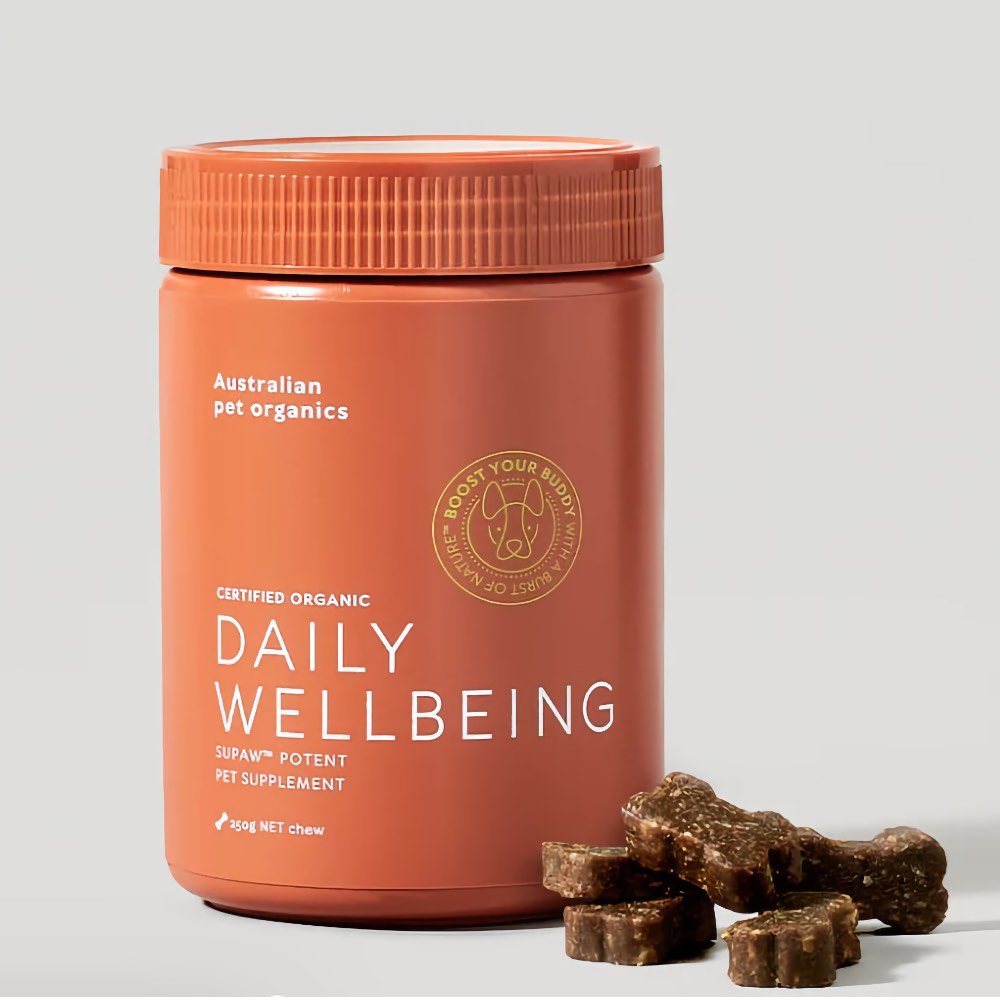 Australian Pet Organics Daily Wellbeing Vitamin Chew Dog Supplement 250g