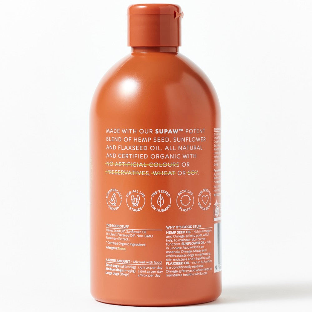 Australian Pet Organics Skin, Coat and Nail Oil Dog Supplement 500ml