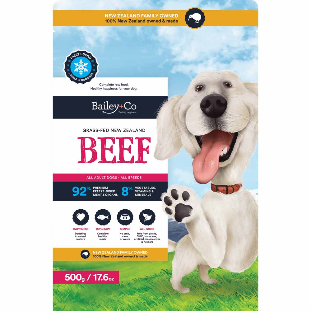 Bailey+Co New Zealand Grass-Fed Beef Freeze-Dried Adult Dog Food