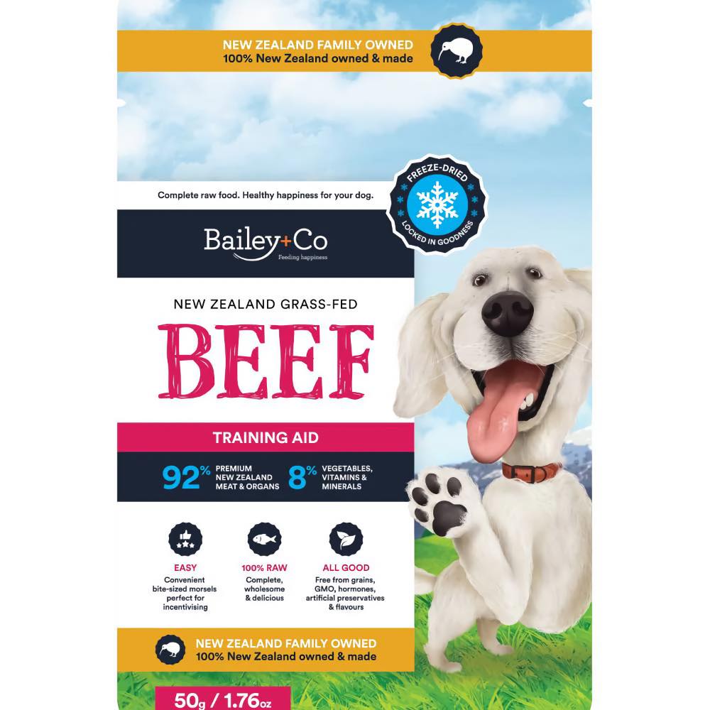 Bailey+Co New Zealand Grass-Fed Beef Freeze-Dried Dog Training Treats 50g
