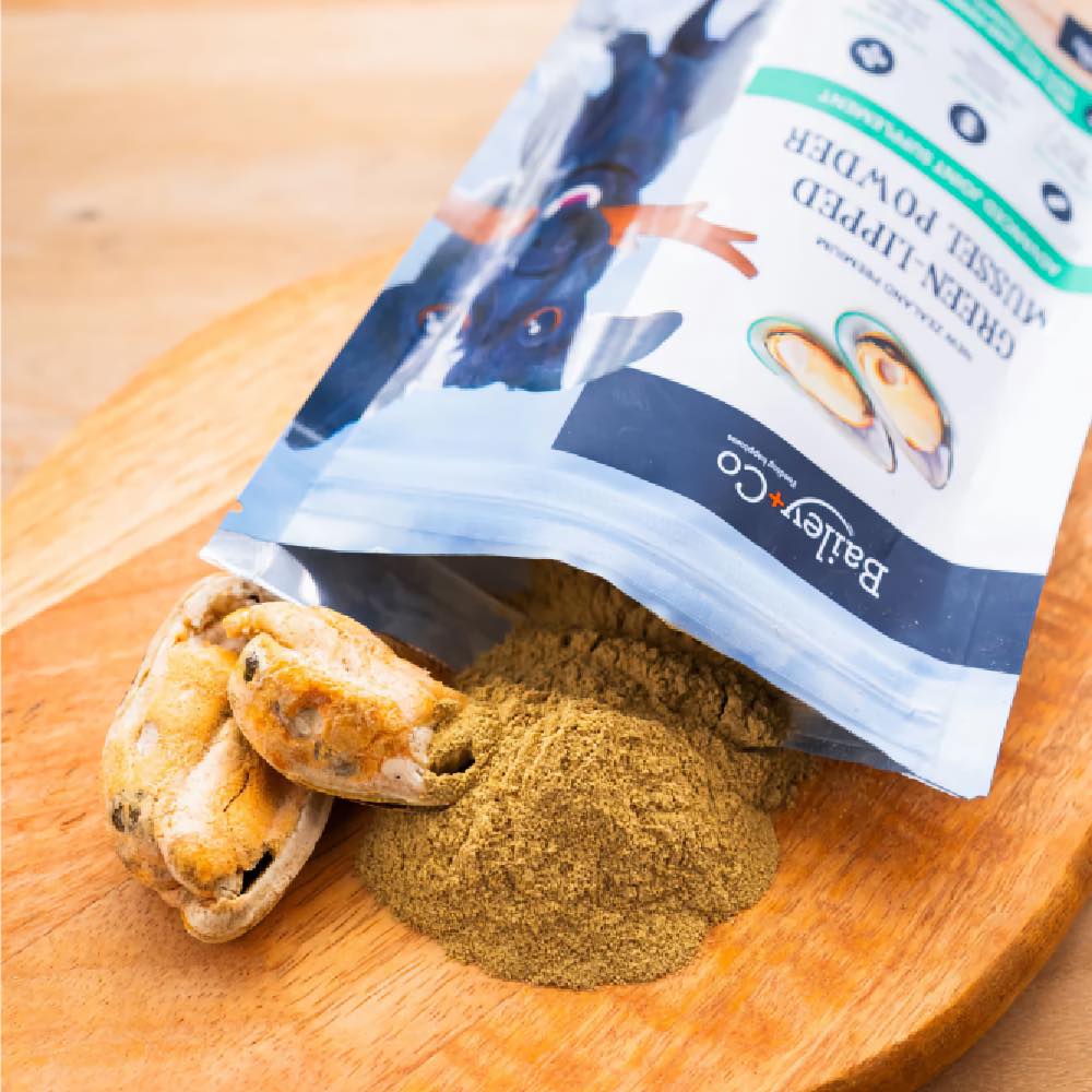 Bailey+Co New Zealand Green-Lipped Mussels Powder Advanced Joint Dog Supplement 150g