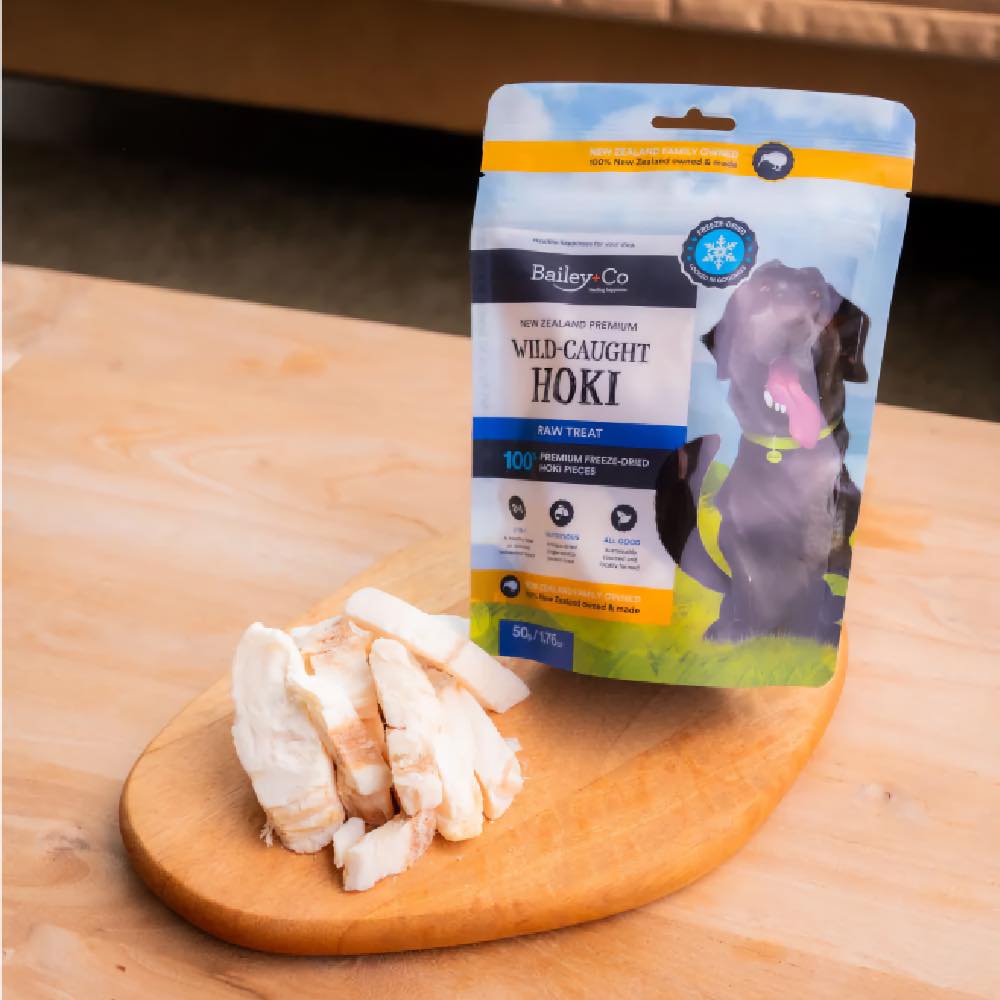 Bailey+Co New Zealand Wild-Caught Hoki Freeze-Dried Dog Treats 50g