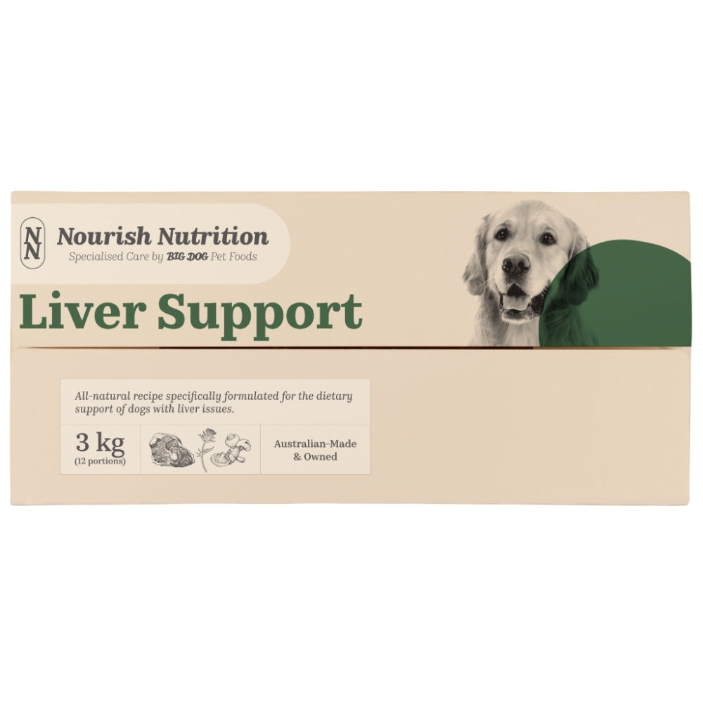 Big Dog Barf Nourish Nutrition Liver Support Frozen Raw Dog Food 3kg