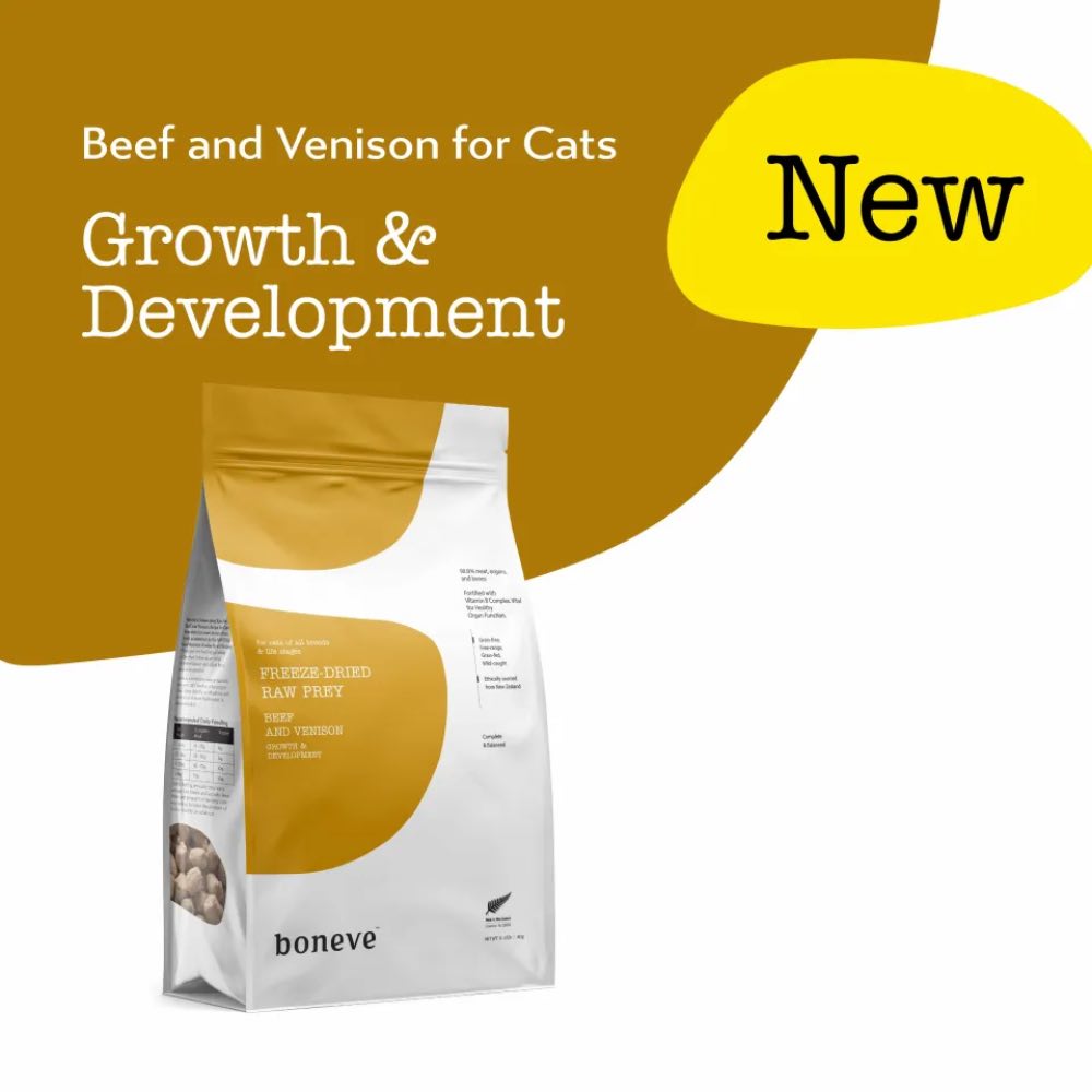 20% OFF: Boneve Beef & Venison Freeze-Dried Raw Cat Food
