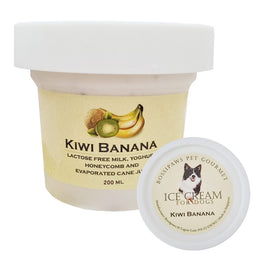 BossiPaws Ice Cream Kiwi Banana Frozen Dog Treat 200ml