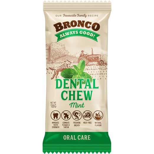 12 FOR $10: Bronco Dental Chew Mint Dog Treat 18g