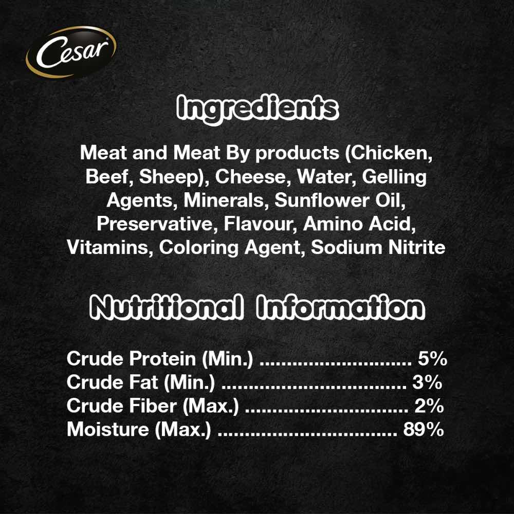 Cesar Chicken & Cheese Pate Tray Dog Food 100g