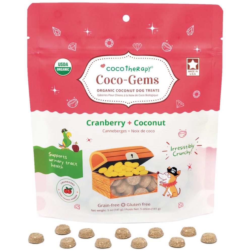 View of CocoTherapy Coco-Gems Cranberry + Coconut Organic Grain-Free Dog Treats ...