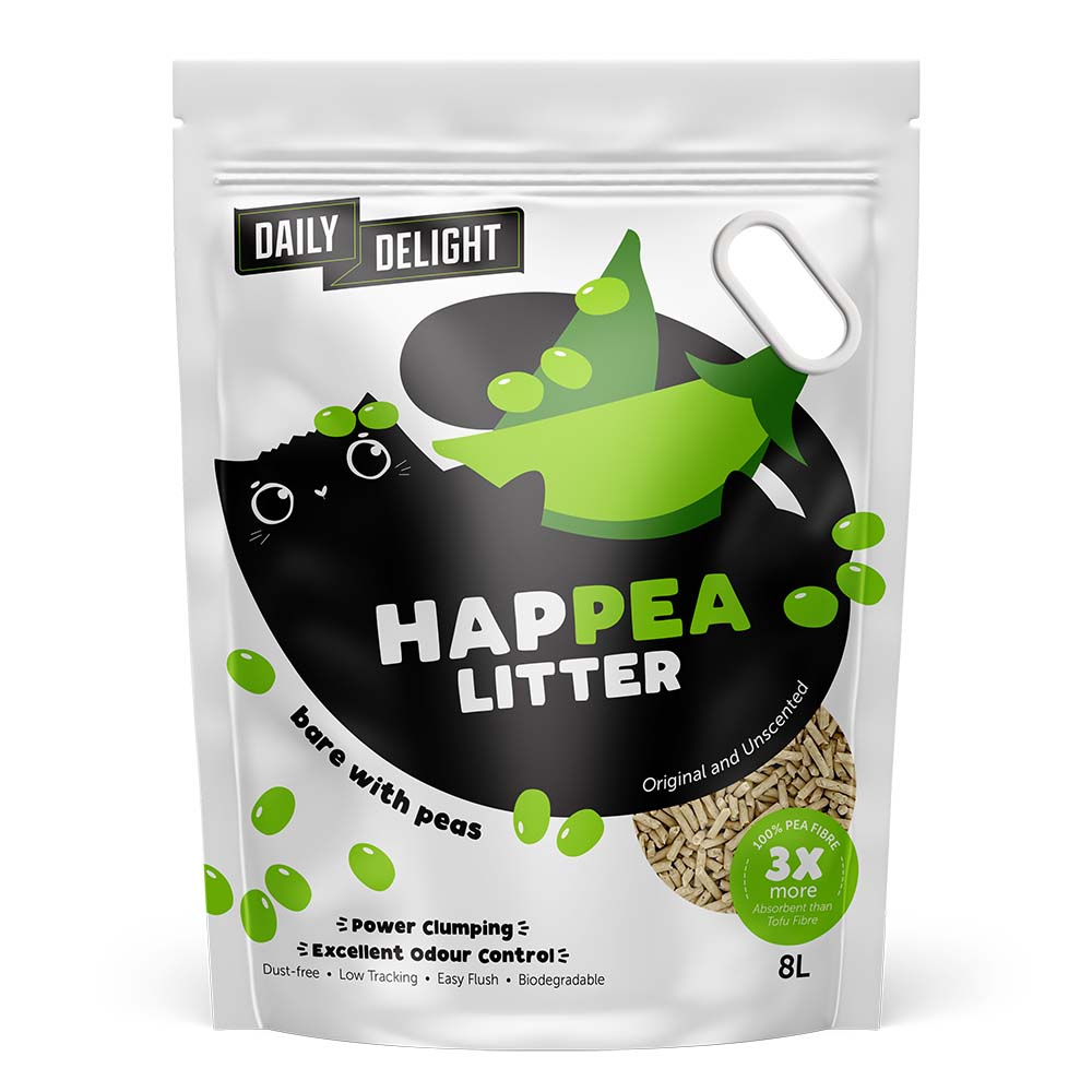 Daily Delight Happea Bare with Peas (Unscented) Clumping Cat Litter 8L