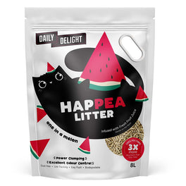 'BUNDLE DEAL w FREE SCOOP': Daily Delight Happea One In A Melon (Watermelon) Clumping Cat Litter 8L