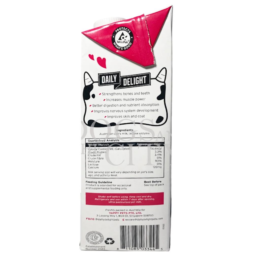 Daily Delight Moo Lactose-Free Milk for Cats & Dogs 1 Litre