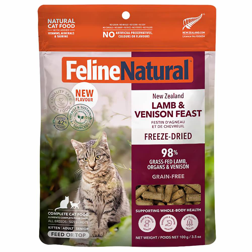 Feline Natural Lamb & Venison Feast Freeze Dried Raw Cat Food