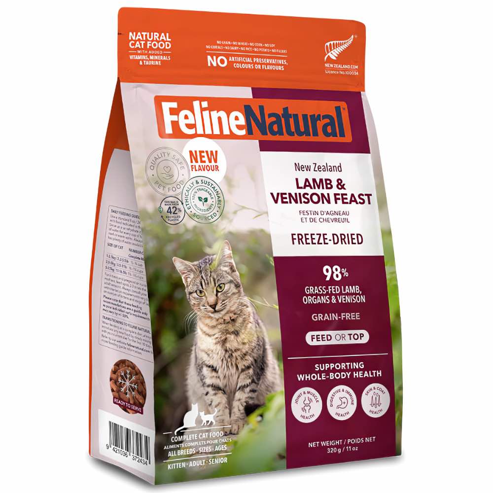 Feline Natural Lamb & Venison Feast Freeze Dried Raw Cat Food