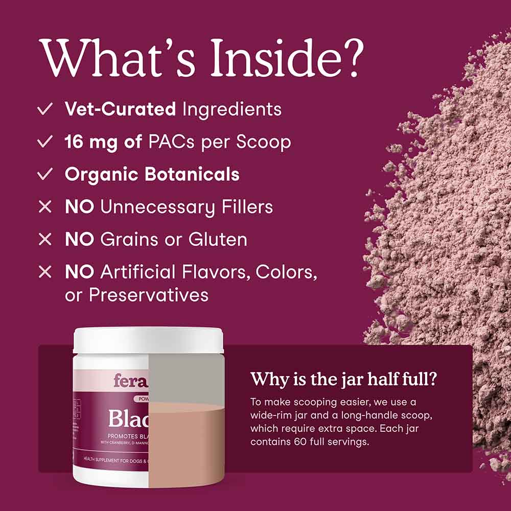 Fera Pets Bladder Support Supplement Powder For Cats & Dogs 2.16oz