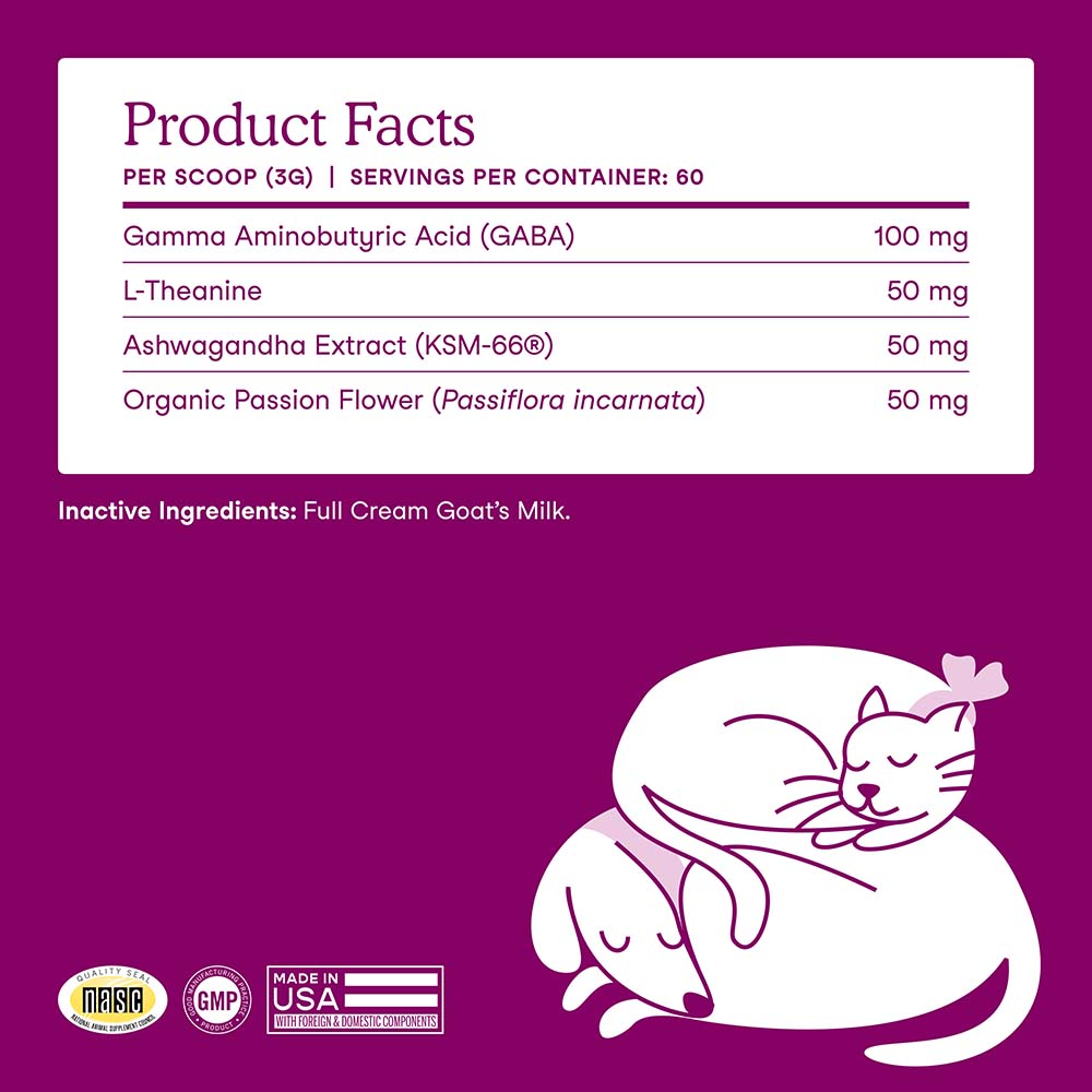 Fera Pets Calm Goat Milk Supplement Powder For Cats & Dogs 6.34oz
