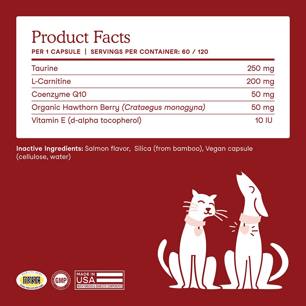 Fera Pets Cardiac Support Supplement For Cats & Dogs 60caps | Kohepets Fera Pets Cardiac Support Supplement For Cats & Dogs 60caps | Kohepets