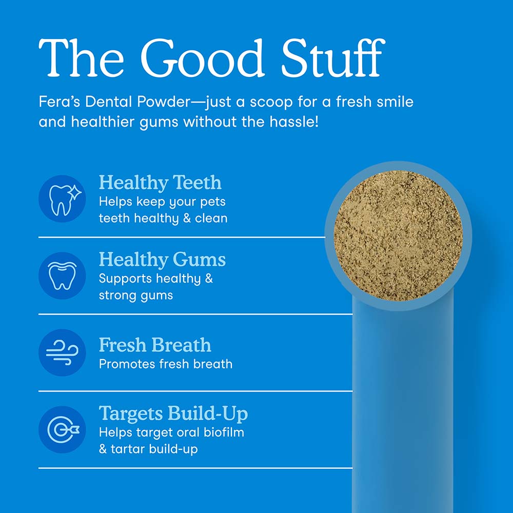 Fera Pets Dental Support Supplement Powder For Cats & Dogs 60g