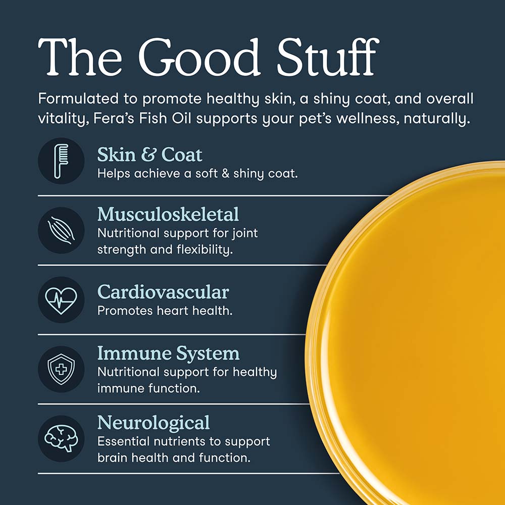 Fera Pets Fish Oil + Vitamin E Supplement For Cats & Dogs