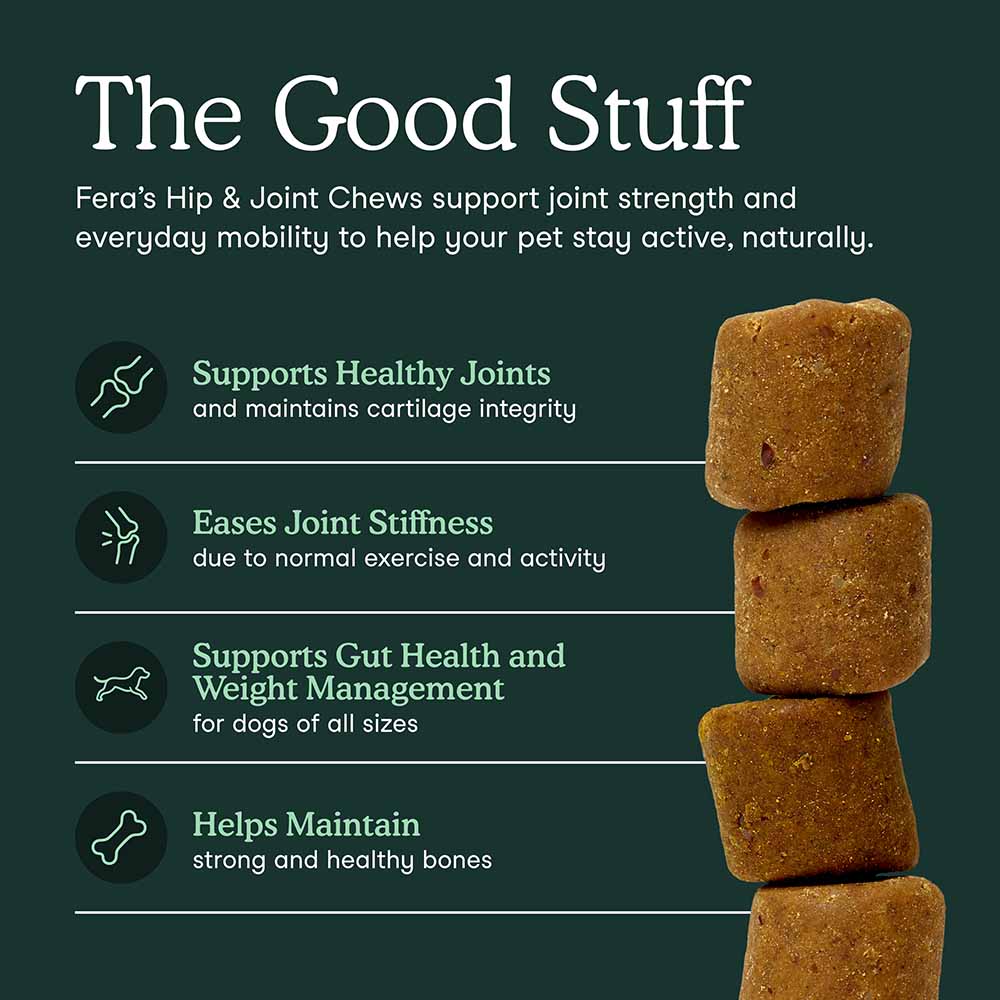 Fera Pets Hip + Joint Dog Supplement Chews 90ct