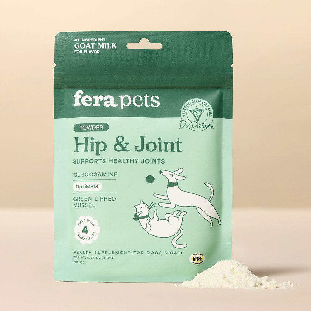 Fera Pets Hip & Joint Goat Milk Supplement Powder For Cats & Dogs 6.34oz