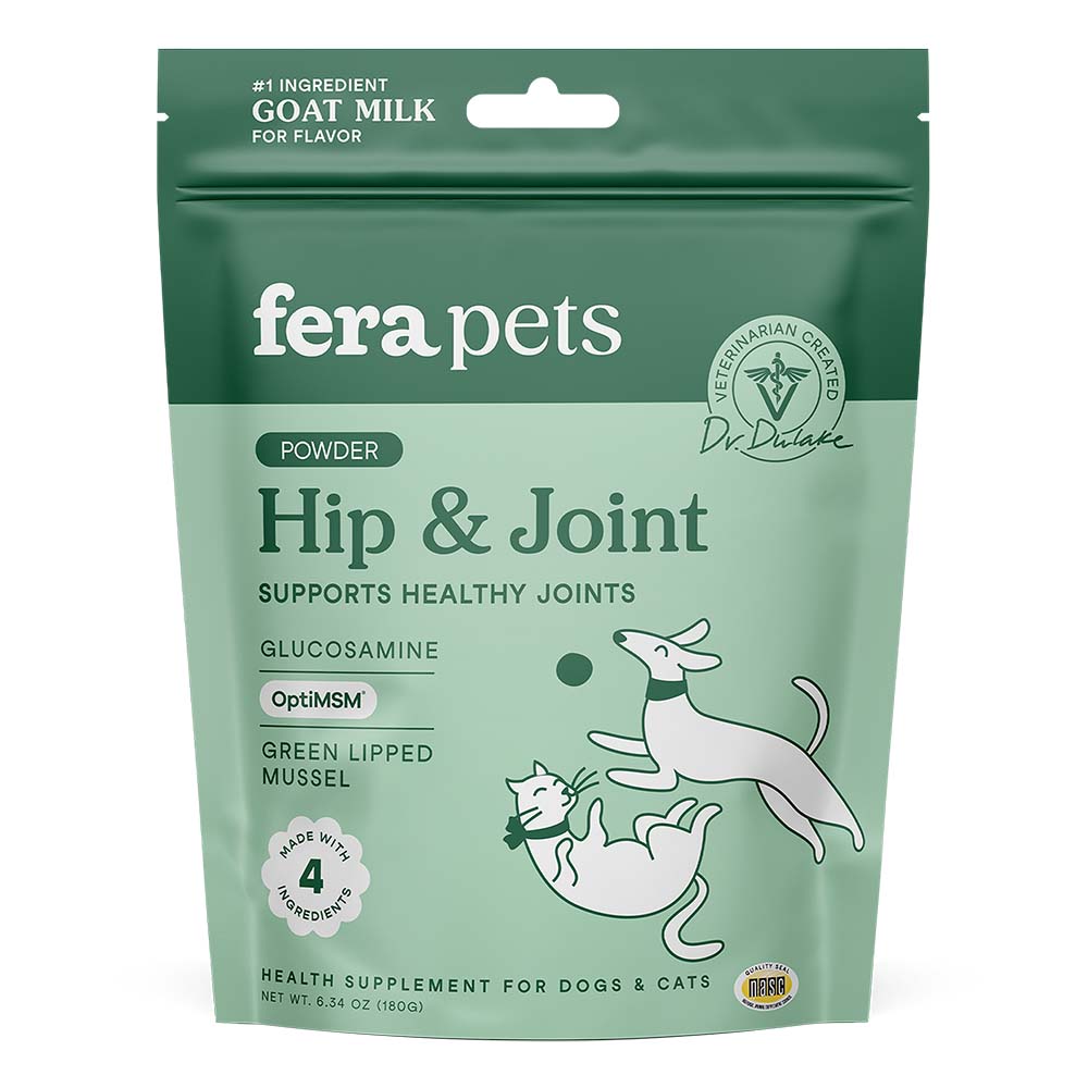 Fera Pets Hip & Joint Goat Milk Supplement Powder For Cats & Dogs 6.34oz