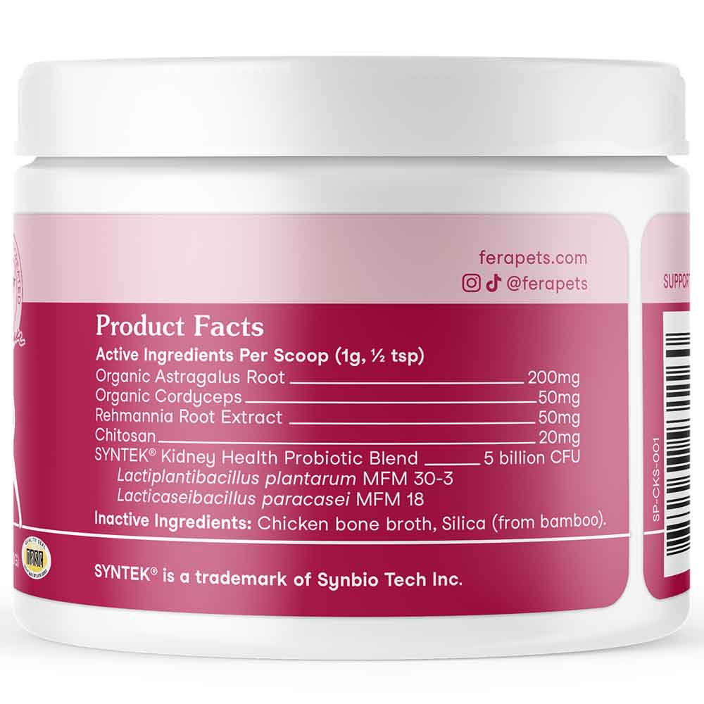 10% OFF + BUNDLE DEAL: Fera Pets Kidney Support Supplement Powder For DOGS 60g - Kohepets