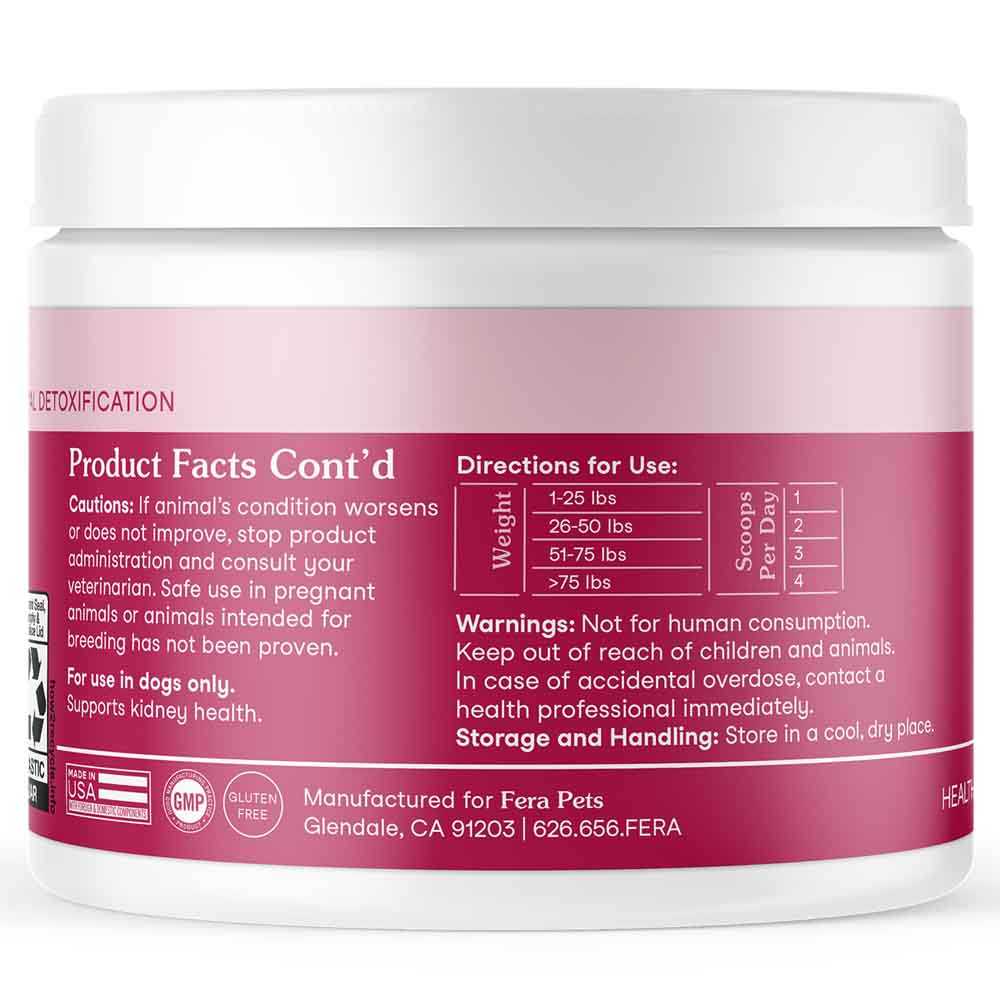 10% OFF + BUNDLE DEAL: Fera Pets Kidney Support Supplement Powder For DOGS 60g - Kohepets