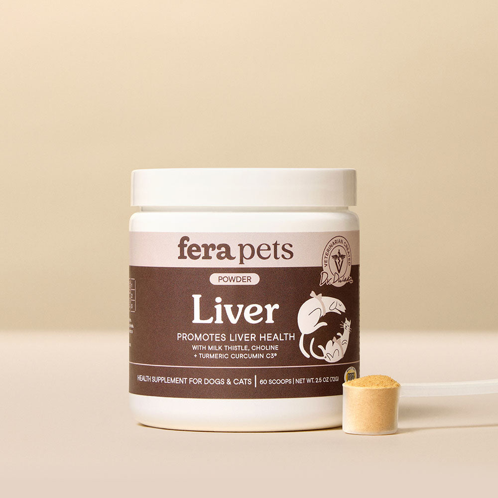 Fera Pets Liver Support Supplement Powder For Cats & Dogs 2.5oz