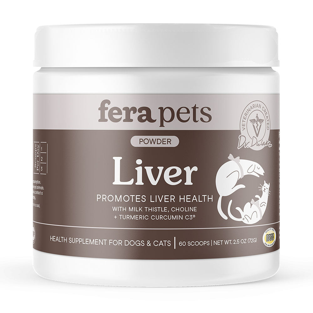 Fera Pets Liver Support Supplement Powder For Cats & Dogs 2.5oz