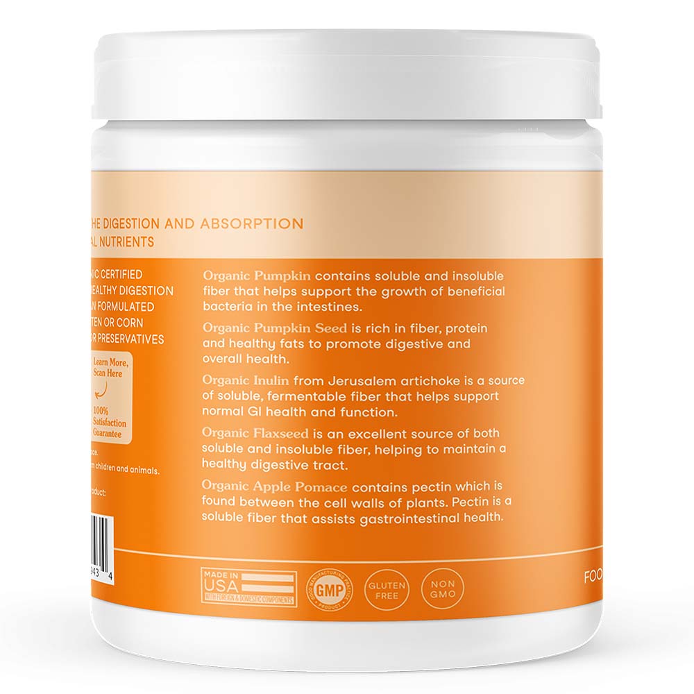 Fera Pets Pumpkin Plus Fiber Support Supplement Powder For Cats & Dogs 8oz