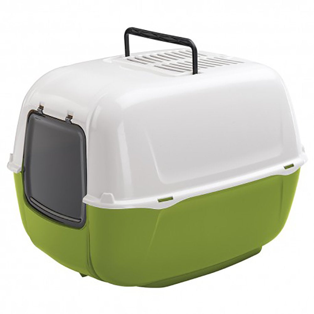 Ferplast Prima Covered Cat Litter Box - Green - Kohepets