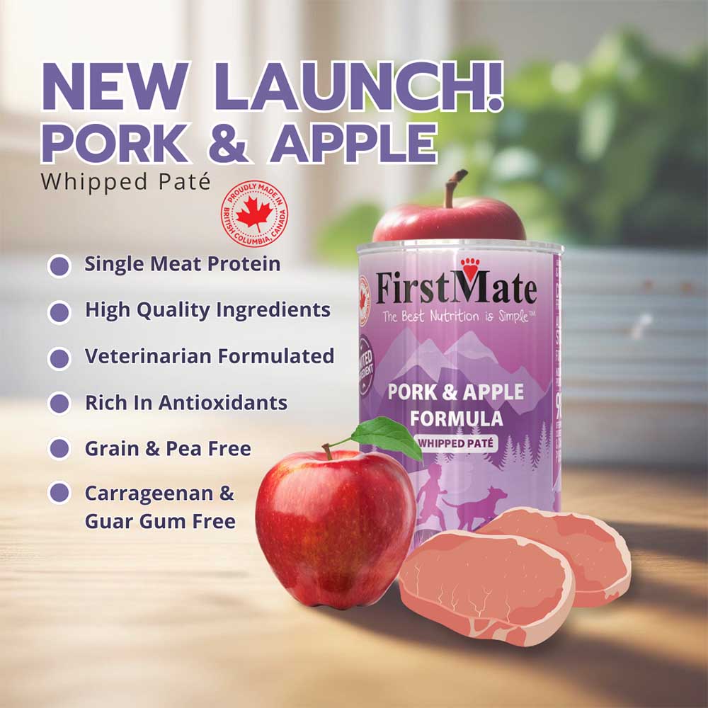 FirstMate Grain Free Pork & Apple Formula Canned Dog Food 345g