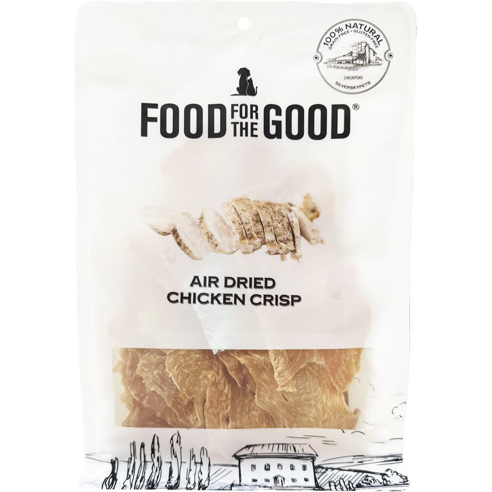 50% OFF (Exp Feb26): Food For The Good Chicken Crisp Air-Dried Treats For Cats & Dogs 170g