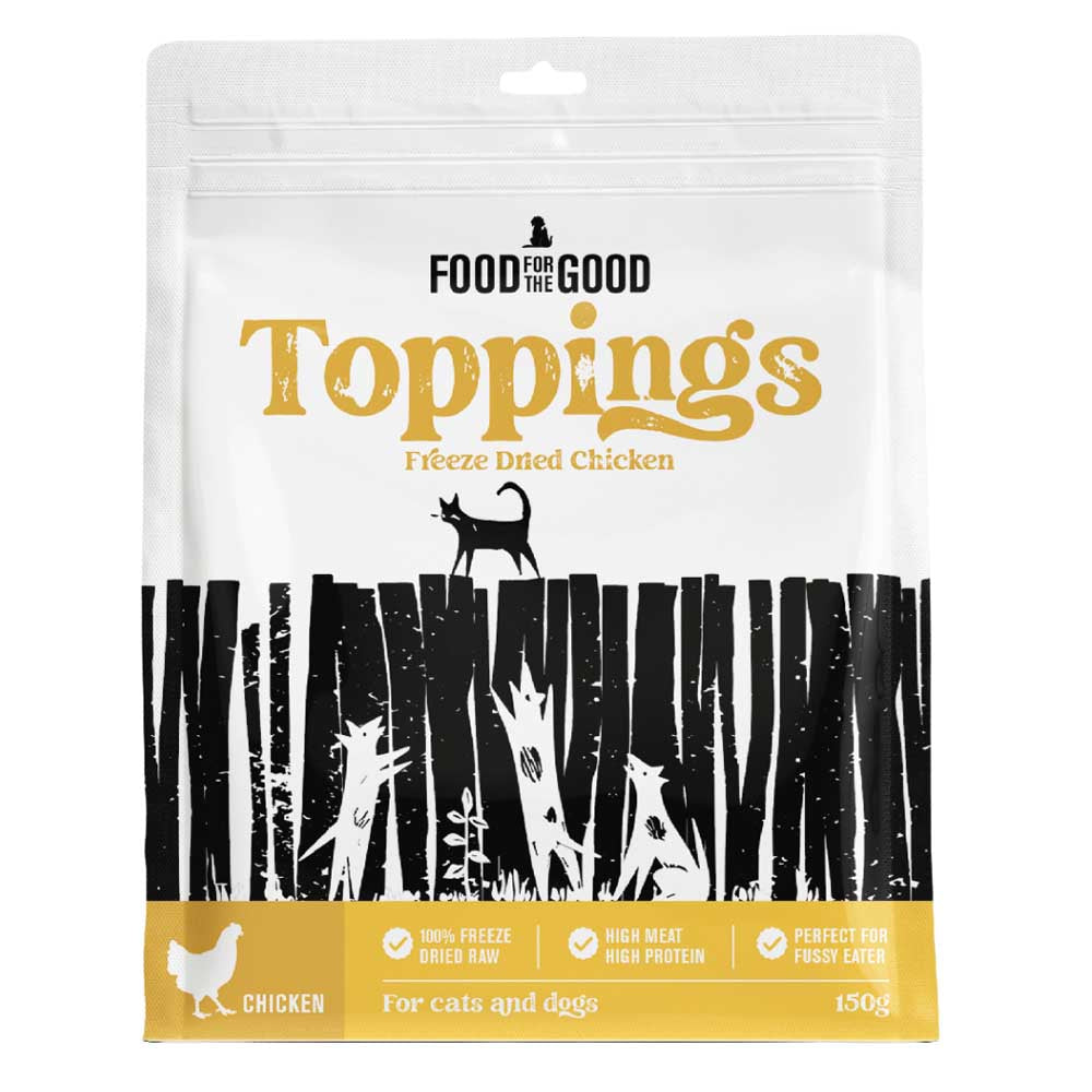 FREE SAMPLE (1 per order): Food For The Good Chicken Freeze Dried Food Toppings For Cats & Dogs - Kohepets