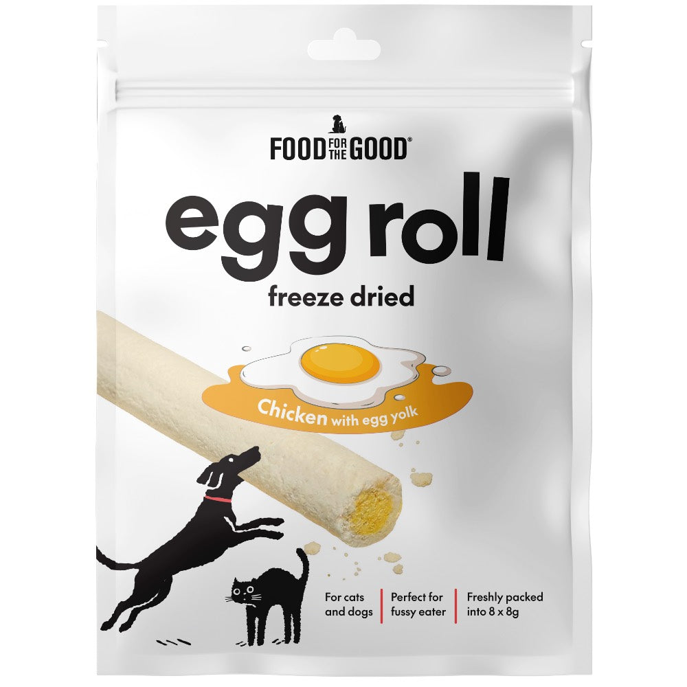 30% OFF: Food for the Good Egg Roll Freeze-Dried Treats For Cats & Dogs 64g