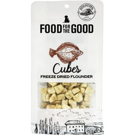 25% OFF: Food For The Good Flounder Cubes Grain-Free Freeze-Dried Treats For Cats & Dogs 40g