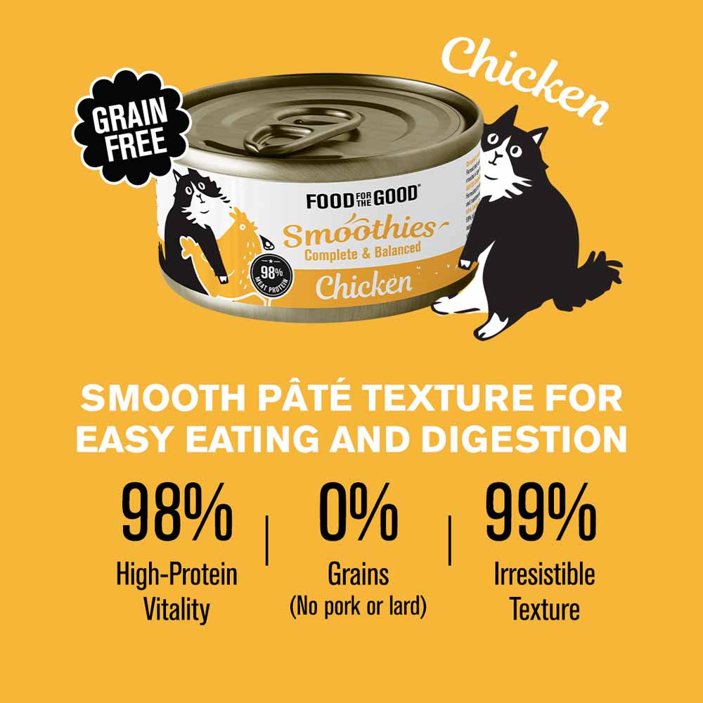 $1 OFF: Food For The Good Smoothies Chicken Complete & Balanced Canned Cat Food 80g