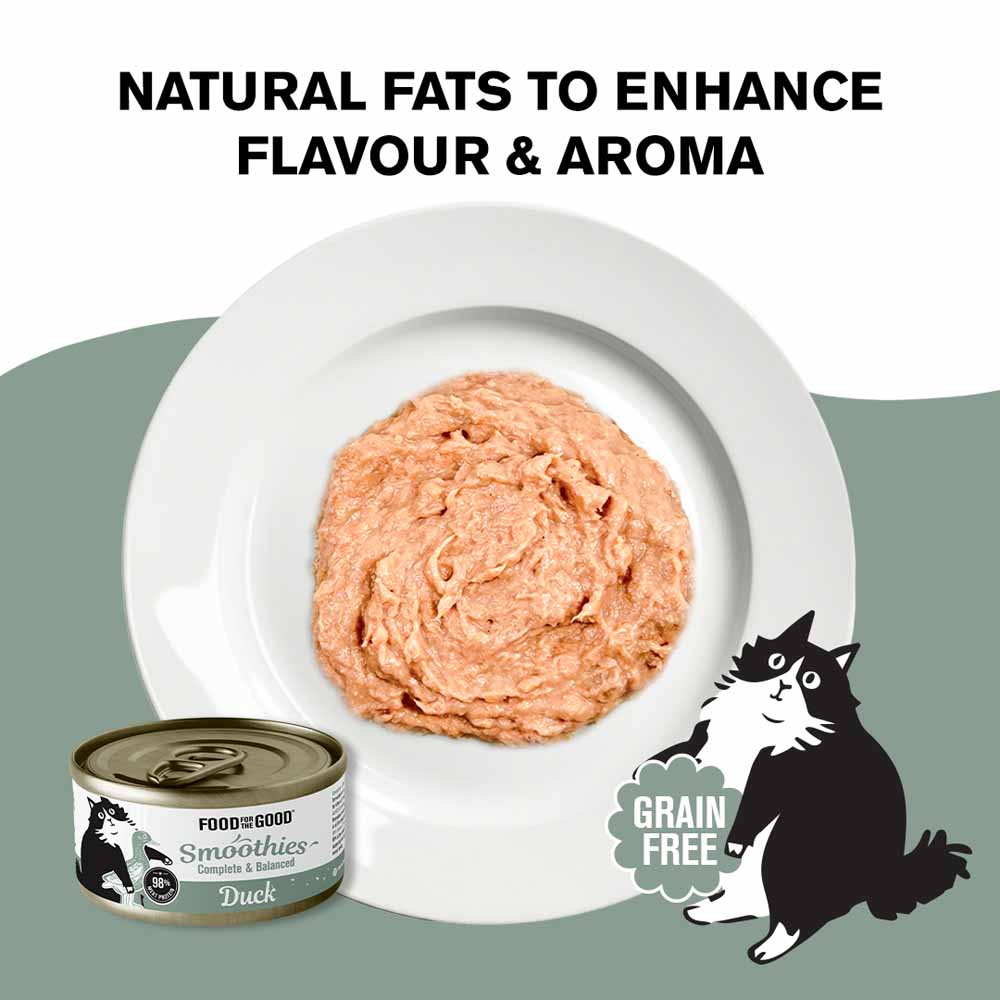 $1 OFF: Food For The Good Smoothies Duck Complete & Balanced Canned Cat Food 80g