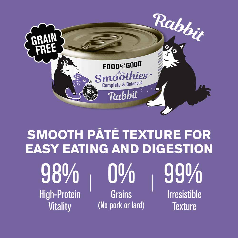 $1 OFF: Food For The Good Smoothies Rabbit Complete & Balanced Canned Cat Food 80g