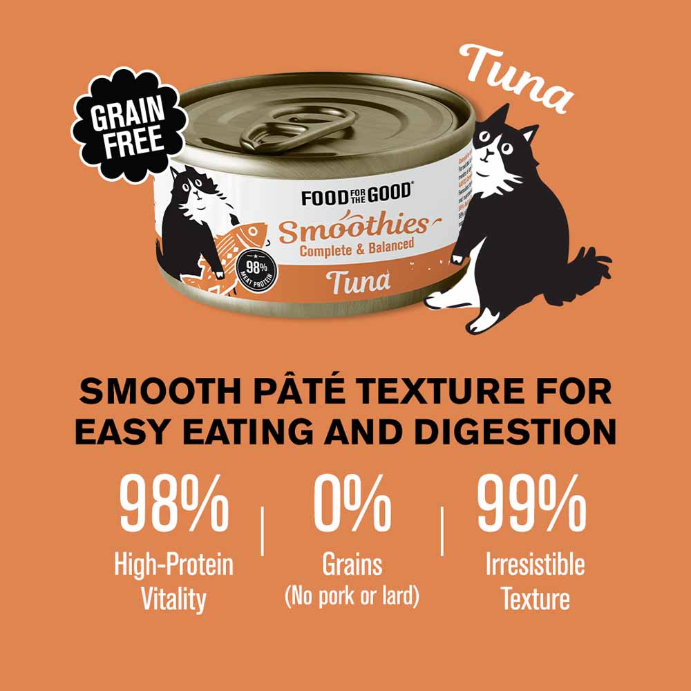 $1 OFF: Food For The Good Smoothies Tuna Complete & Balanced Canned Cat Food 80g