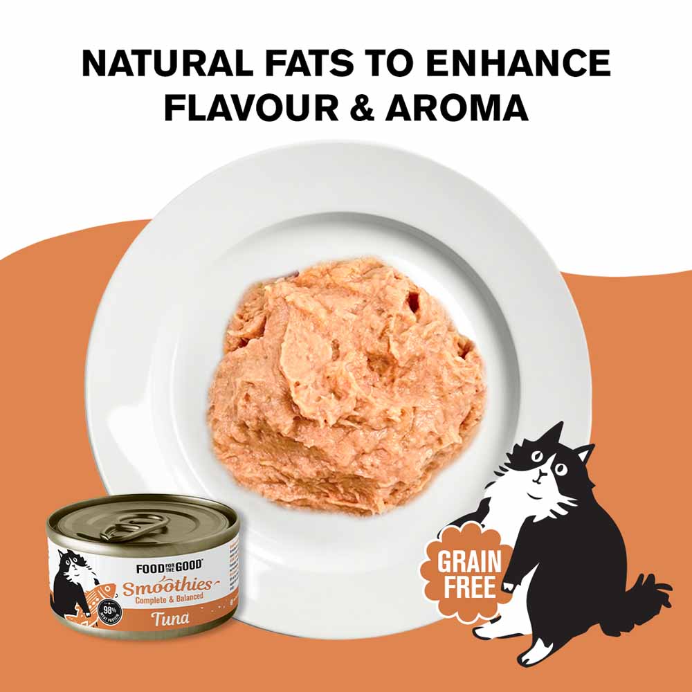 $1 OFF: Food For The Good Smoothies Tuna Complete & Balanced Canned Cat Food 80g