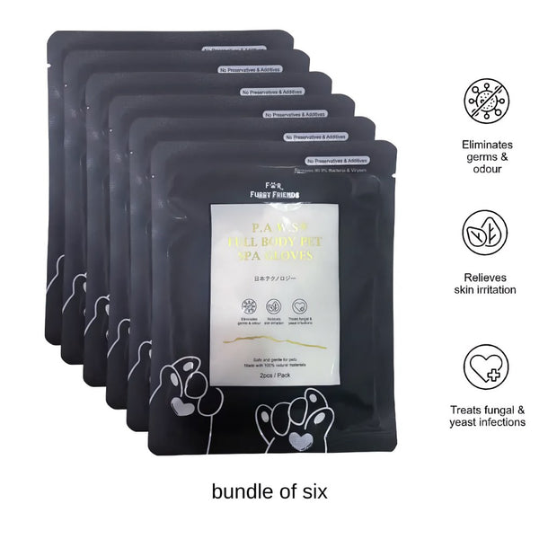 For Furry Friends Full Body Pet Spa Gloves Packs Bundle