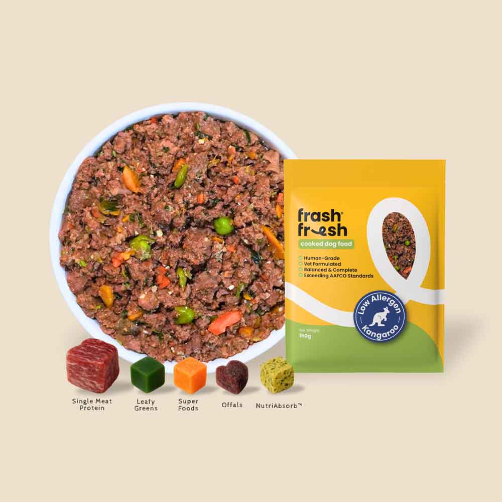 frashfresh Cooked Kangaroo NutriAbsorb Frozen Dog Food 2.25kg