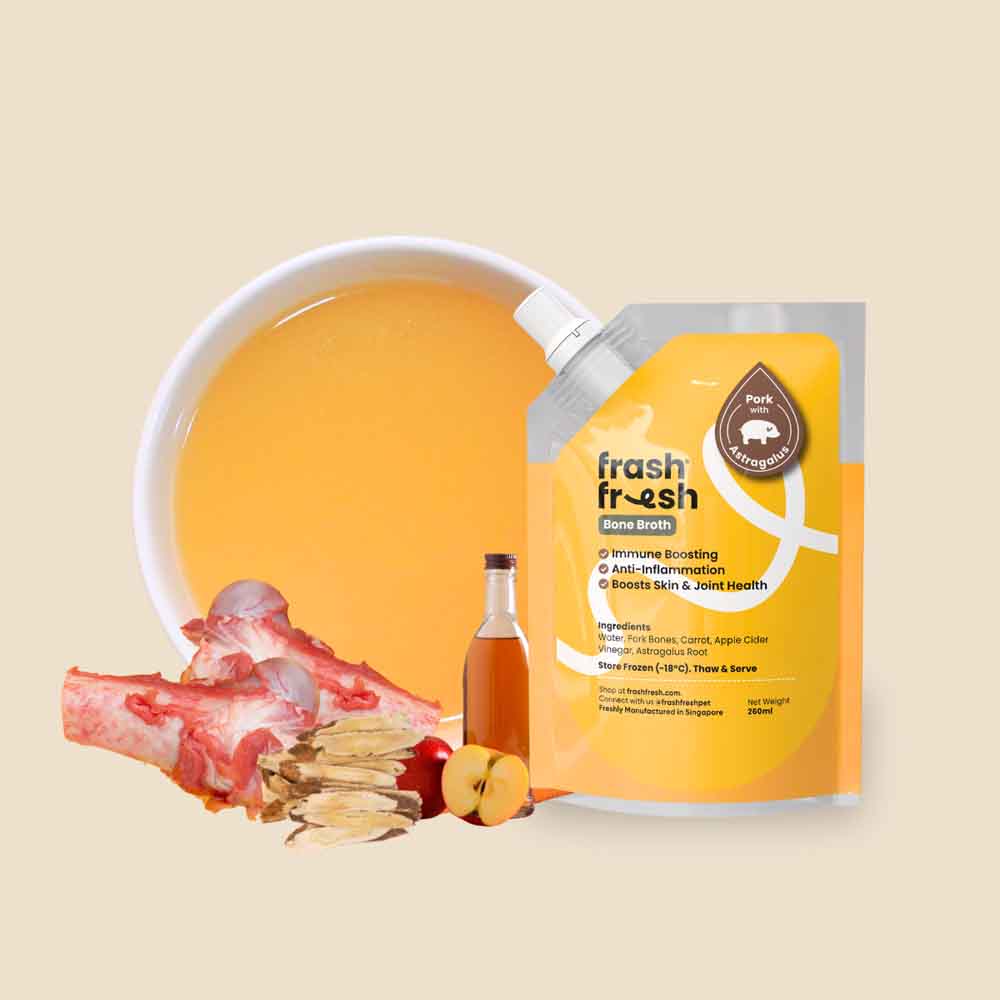 frashfresh Health Pork with Astragalus Root Frozen Bone Broth For Dogs & Cats 260ml