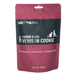 Freeze Dry Australia Freeze Dried Venison Cookie Cat & Dog Treats 100g