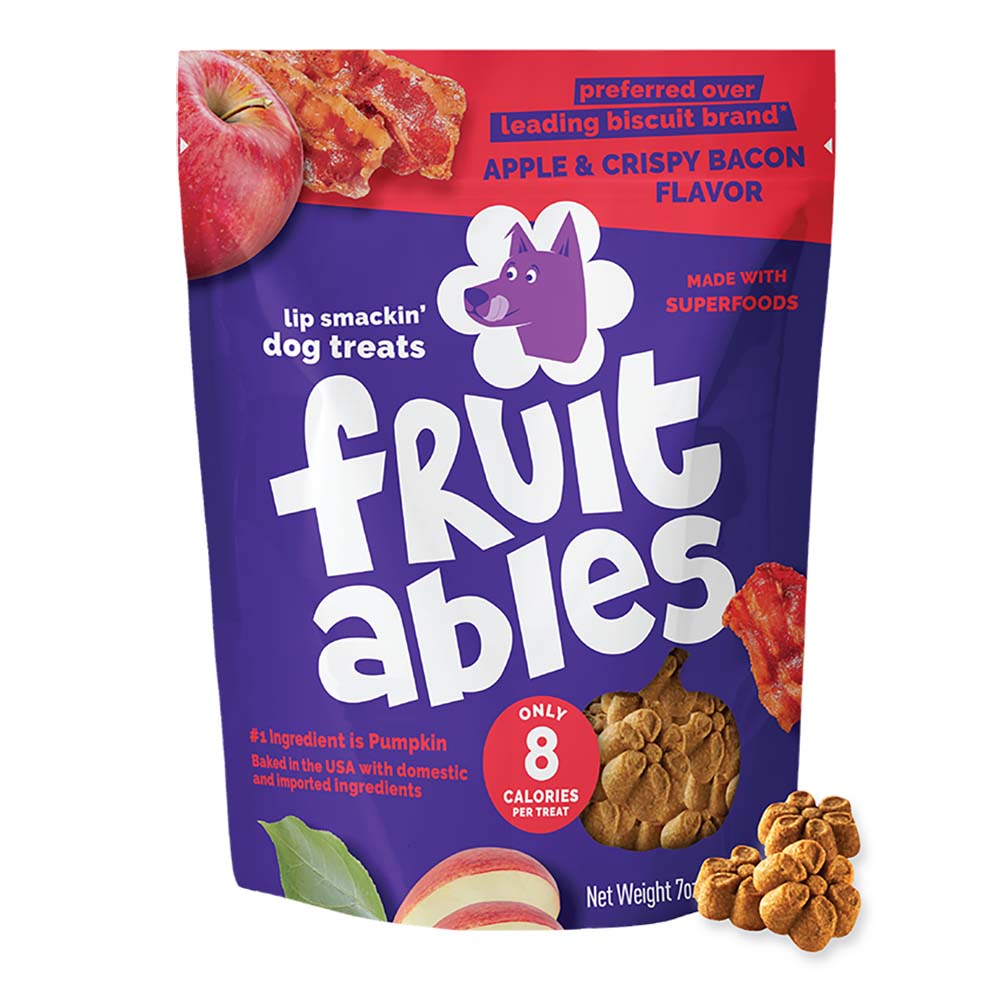 Fruitables Crispy Bacon & Apple Flavor Dog Treats 7oz