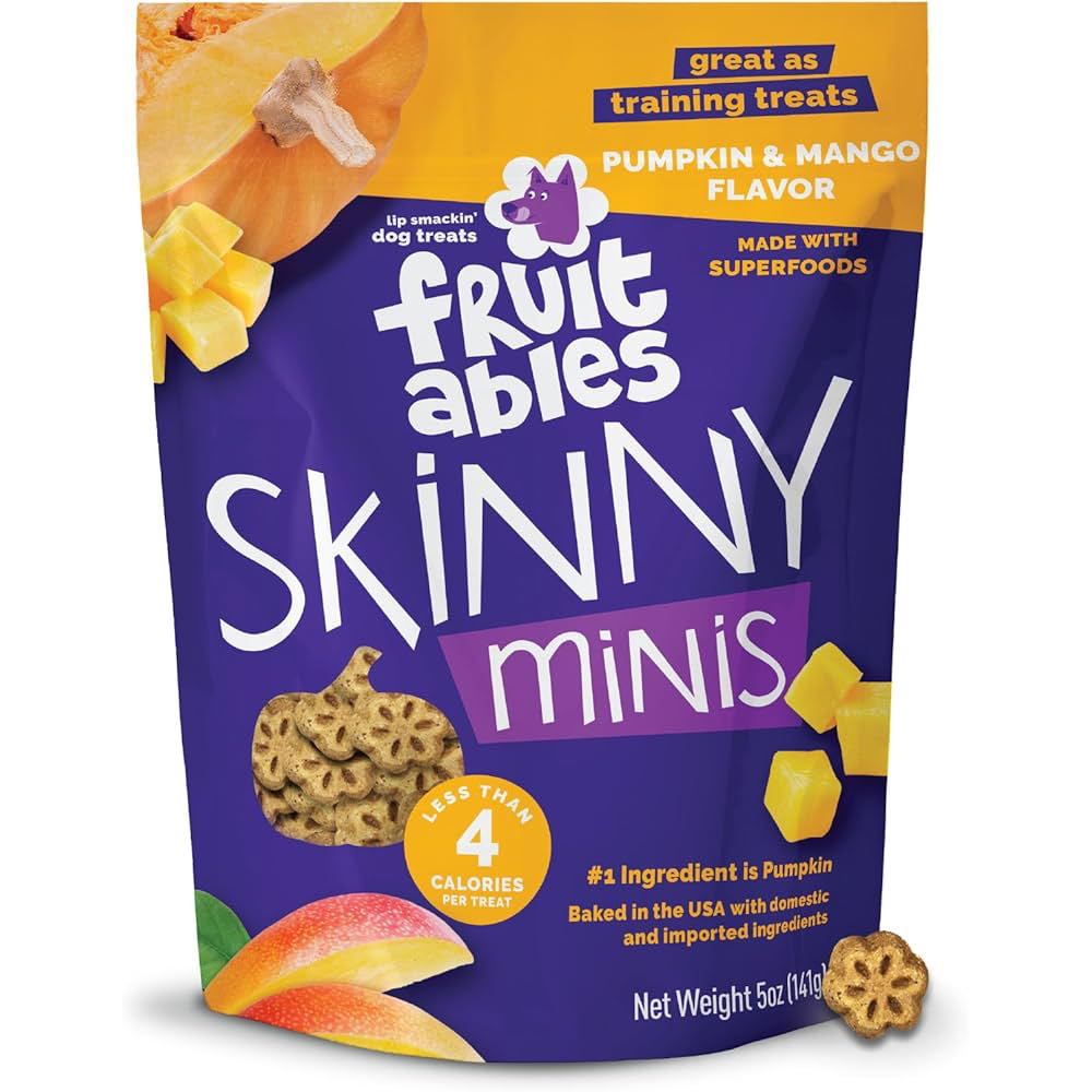 $4 OFF: Fruitables Skinny Minis Pumpkin and Mango Chewy Dog Treats 5oz